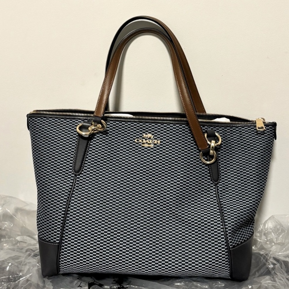 Coach Jacquard AvaTote Style F28468
Blue/Navy - Picture 4 of 16
